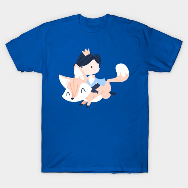 Little Prince and Fox T-Shirt by Brzozowska